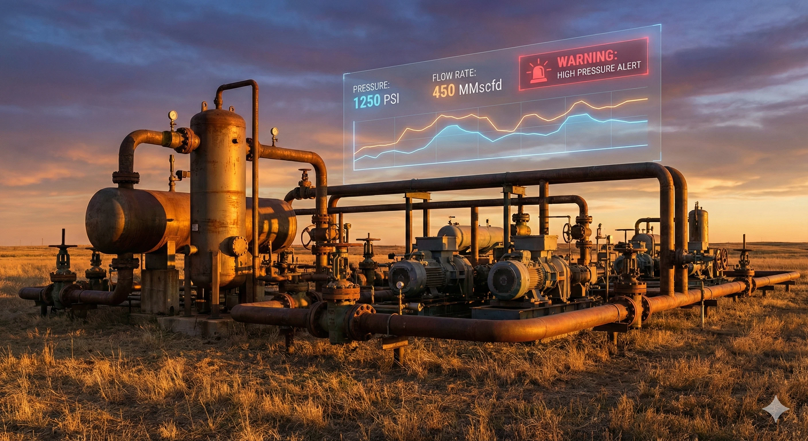 Oil and gas pipeline compressor station