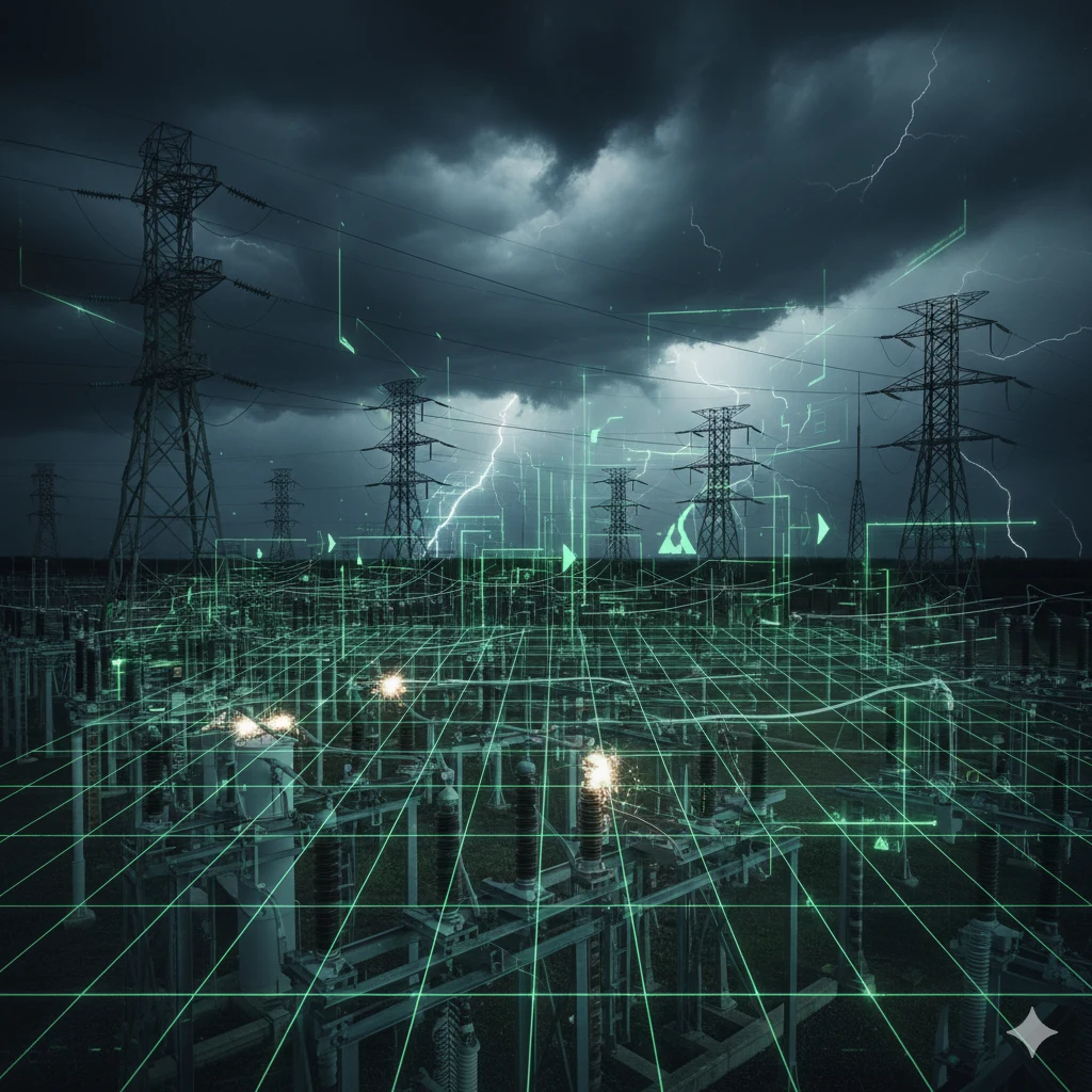 Electrical substation power grid